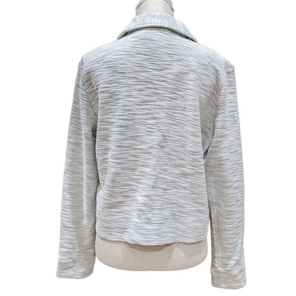 NWT Abbeline Grey Zip Up Textured Knit Jacket Size L - Picture 2 of 9
